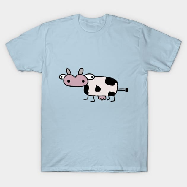Goofy cow drawing T-Shirt by Oranges